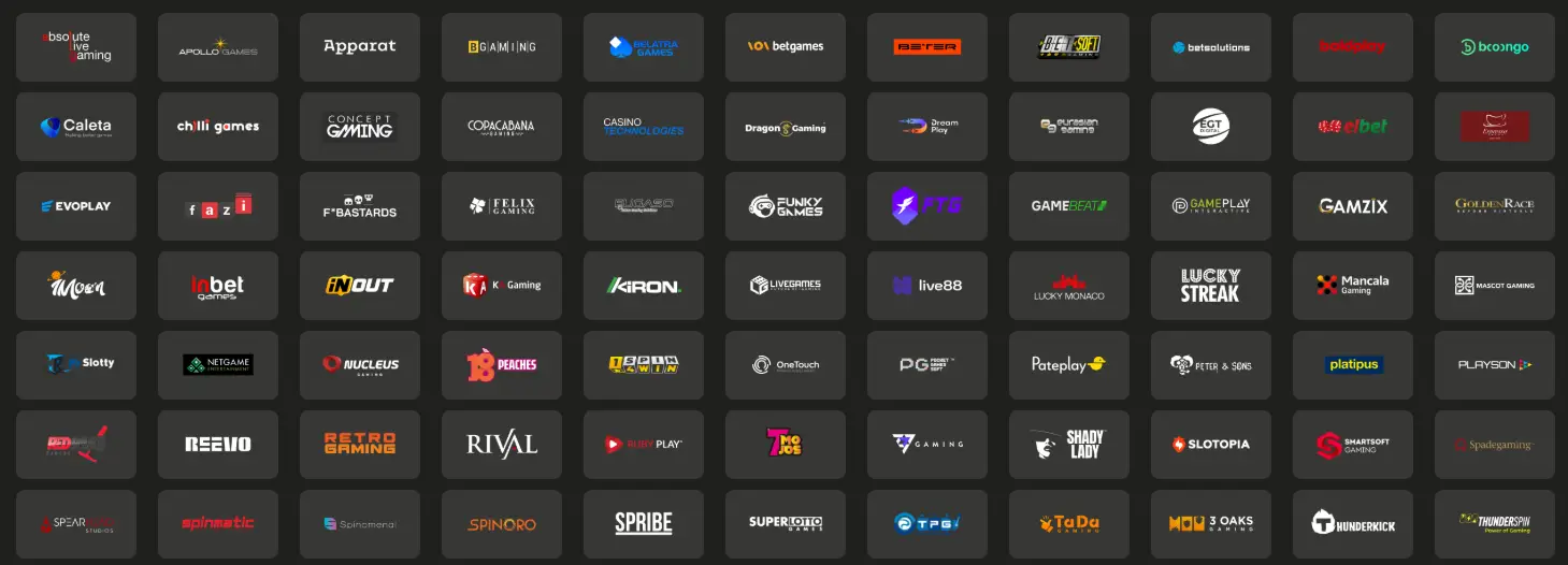 spintado casino providers